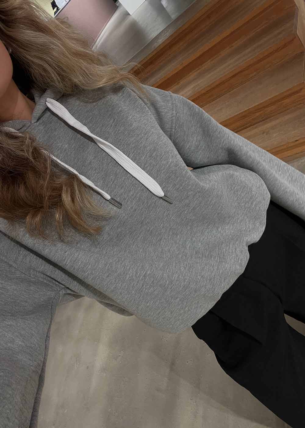 Jamie Sweat Hood - Grey Mel - Image 4