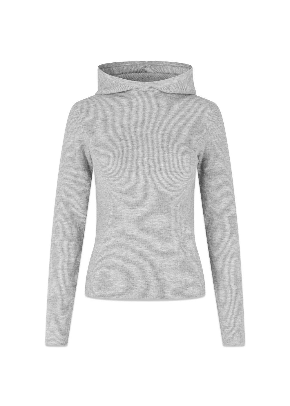 Alanis Hood Knit - Grey Mel