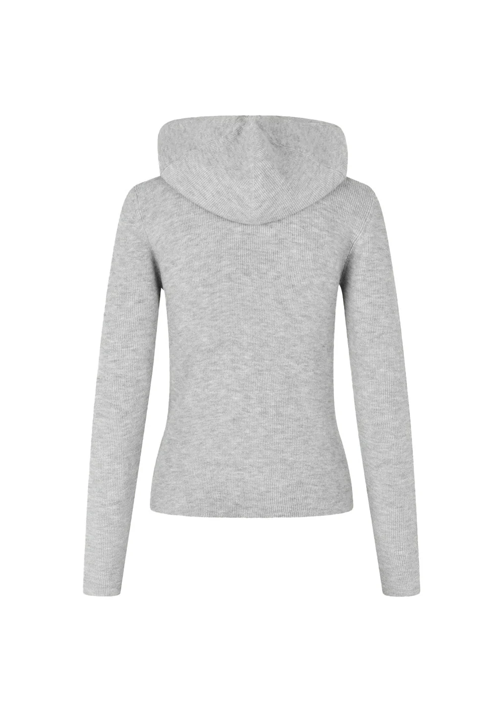 Alanis Hood Knit - Grey Mel - Image 4