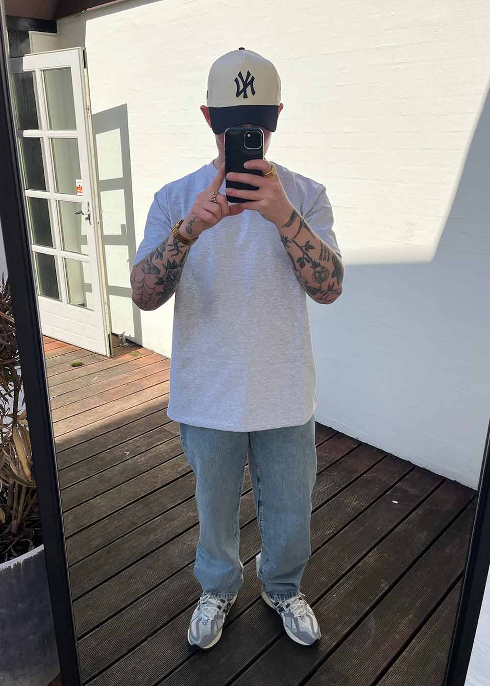 Baine Base tee - Snow Melange - Image 2