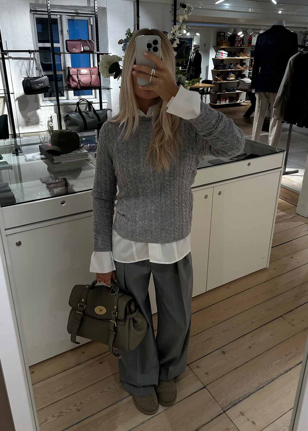HowieMD cable o-neck - Grey Melange - Image 2