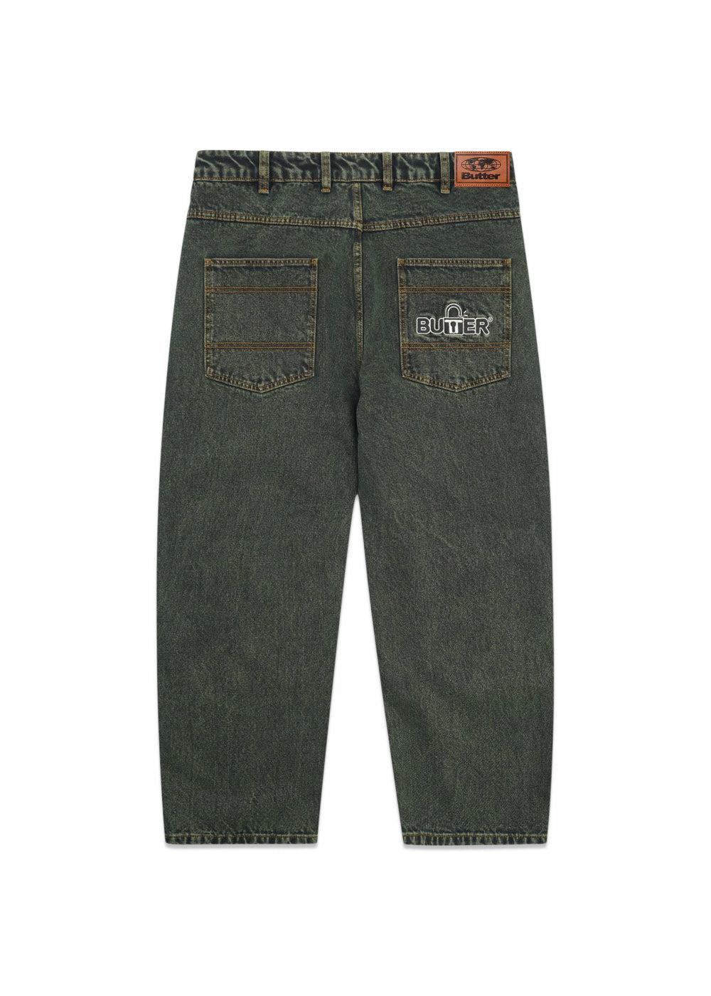Lock Baggy Denim Jeans - Washed Ivy - Image 2
