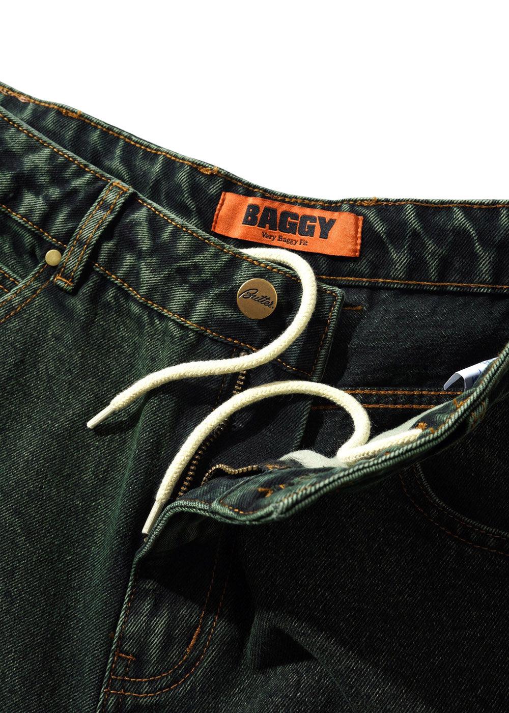 Lock Baggy Denim Jeans - Washed Ivy - Image 3