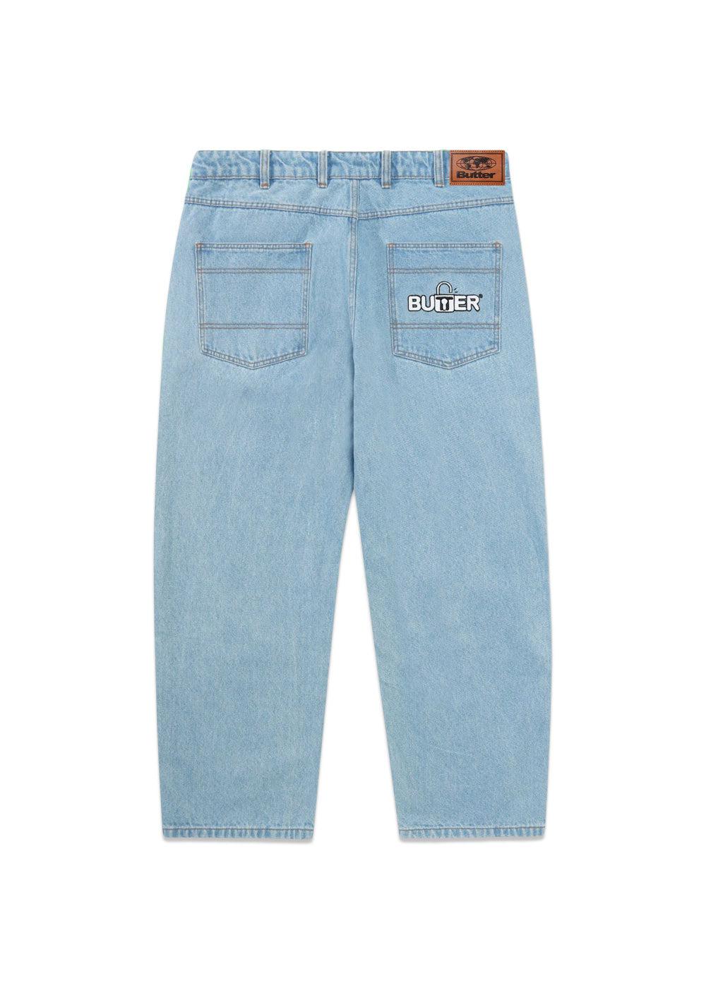 Lock Baggy Denim Jeans - Light Indigo - Image 2