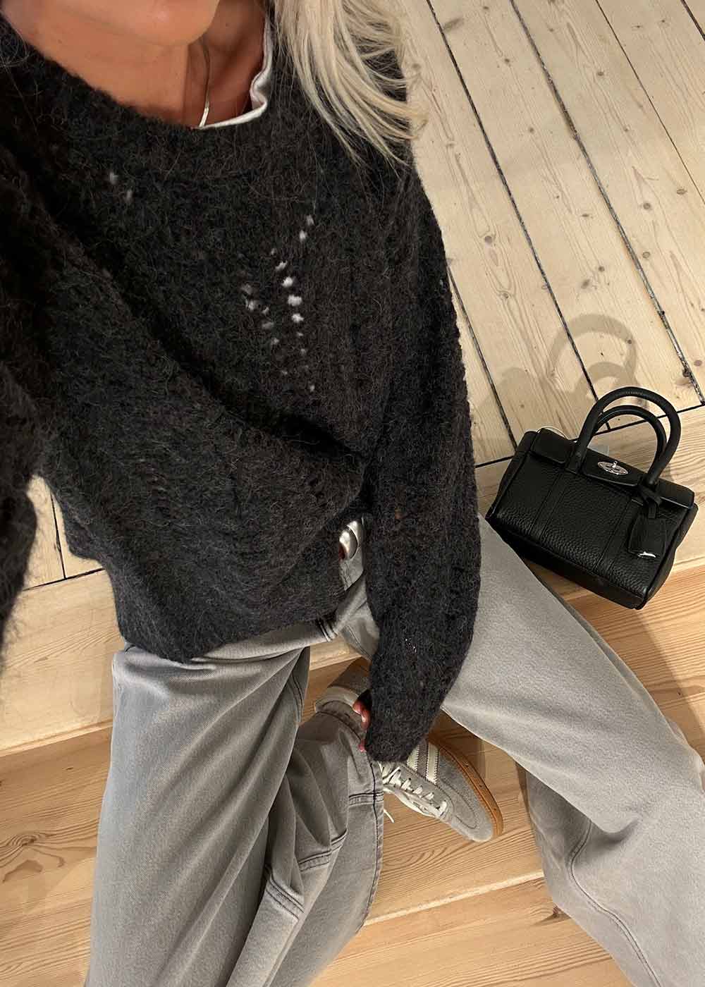 VERBIER CABLE KNIT - Grey Melange - Image 4