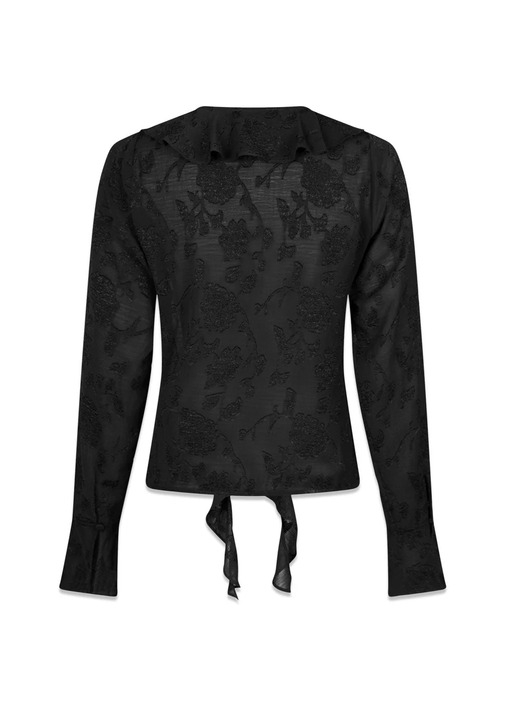 Anika Burnout Blouse - Black - Image 2