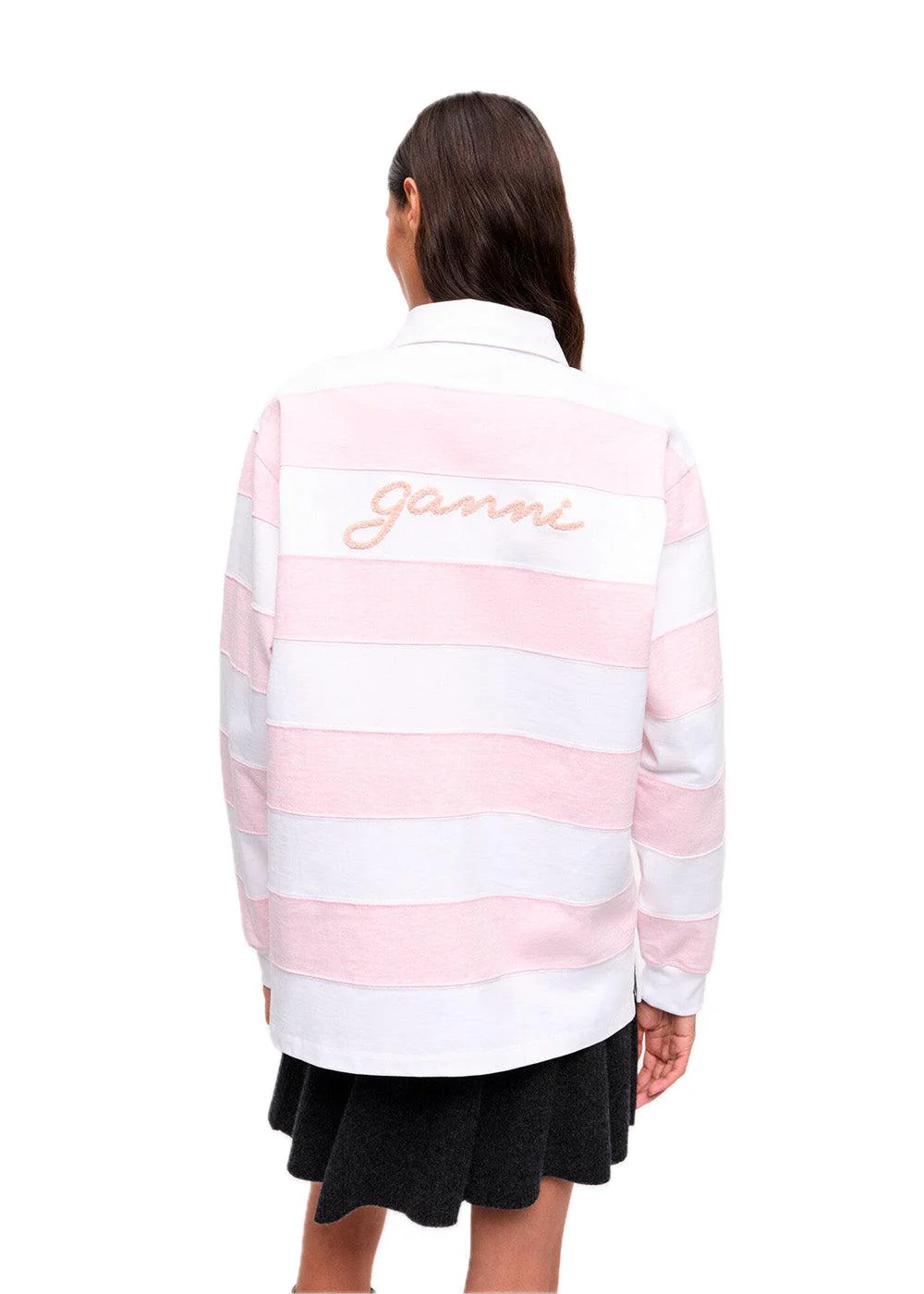 Striped Heavy Cotton Polo - Mauve Chalk - Image 4