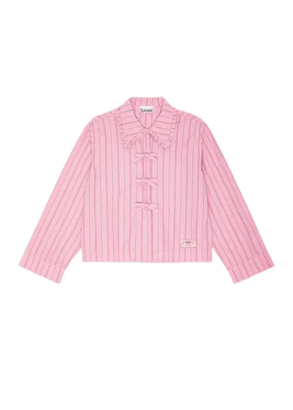 Stripe Cotton Pyjamas Shirt - Lilac Sachet