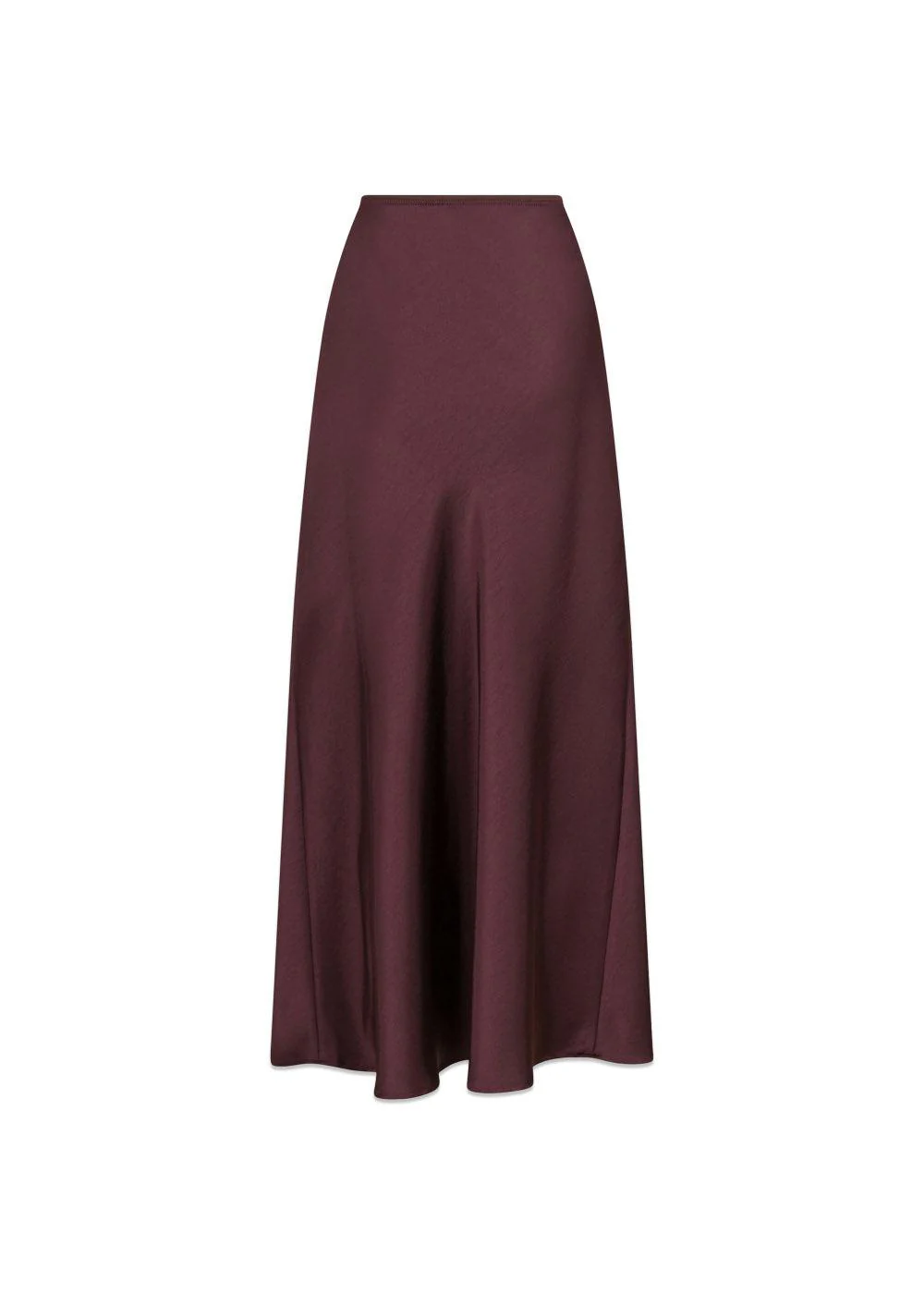 Vicky Heavy Sateen Skirt - Burgundy - Image 2