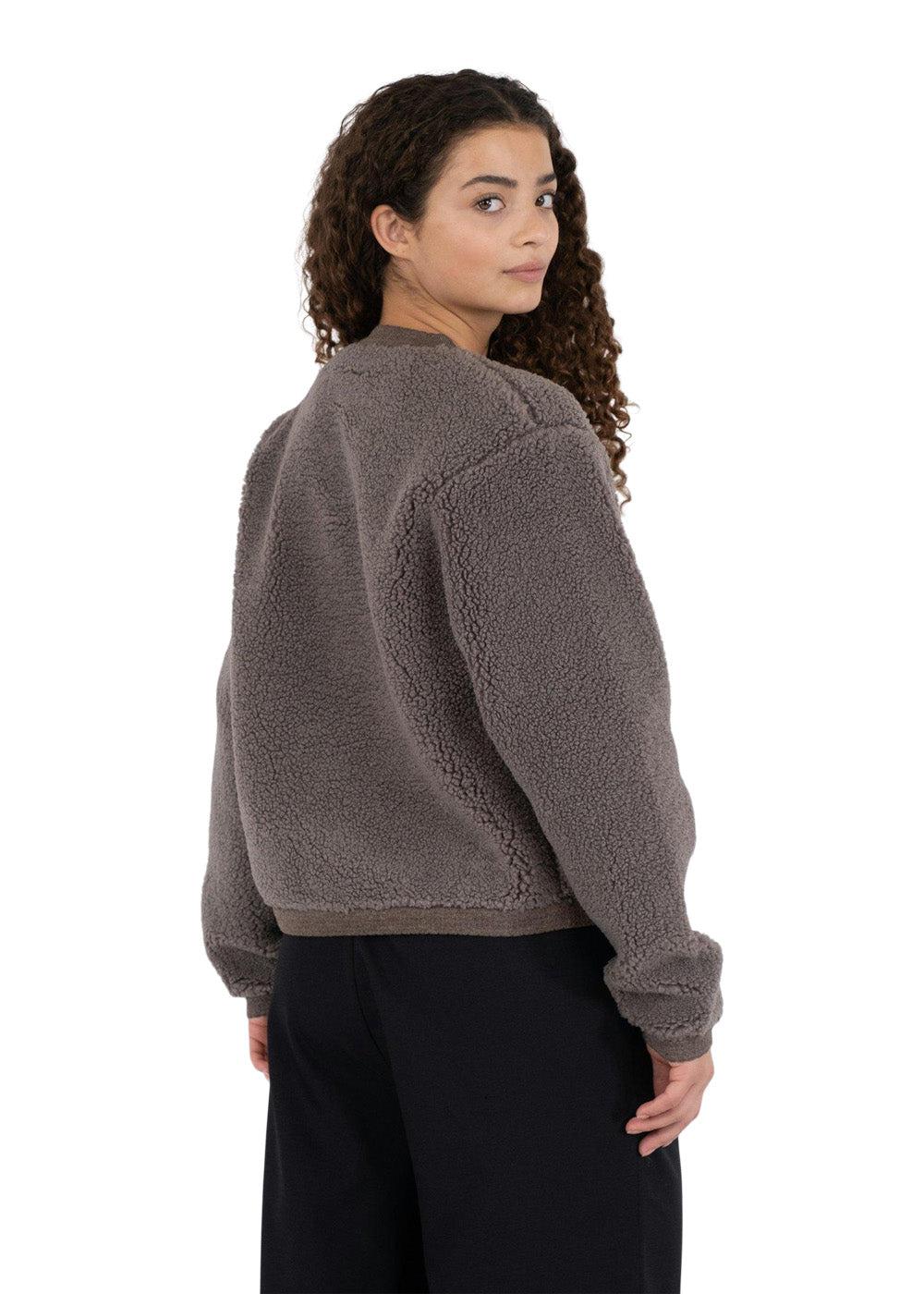 Limo Fluffy Knit Cardigan - Iron - Image 4