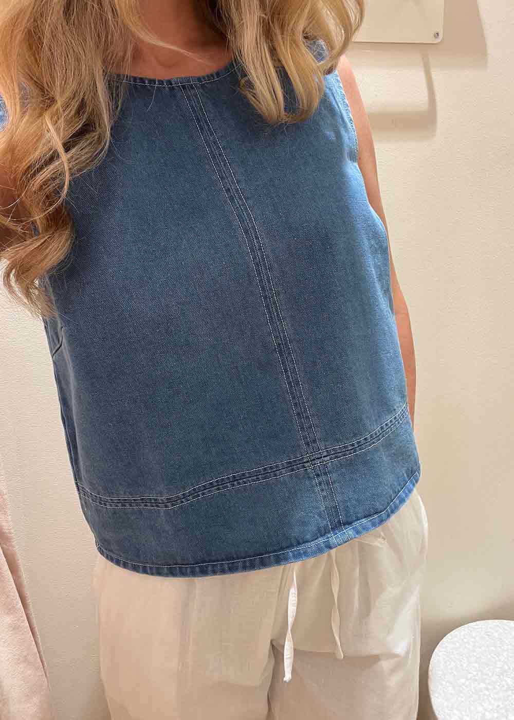 Naomamd solid top - Vintage Blue - Image 4
