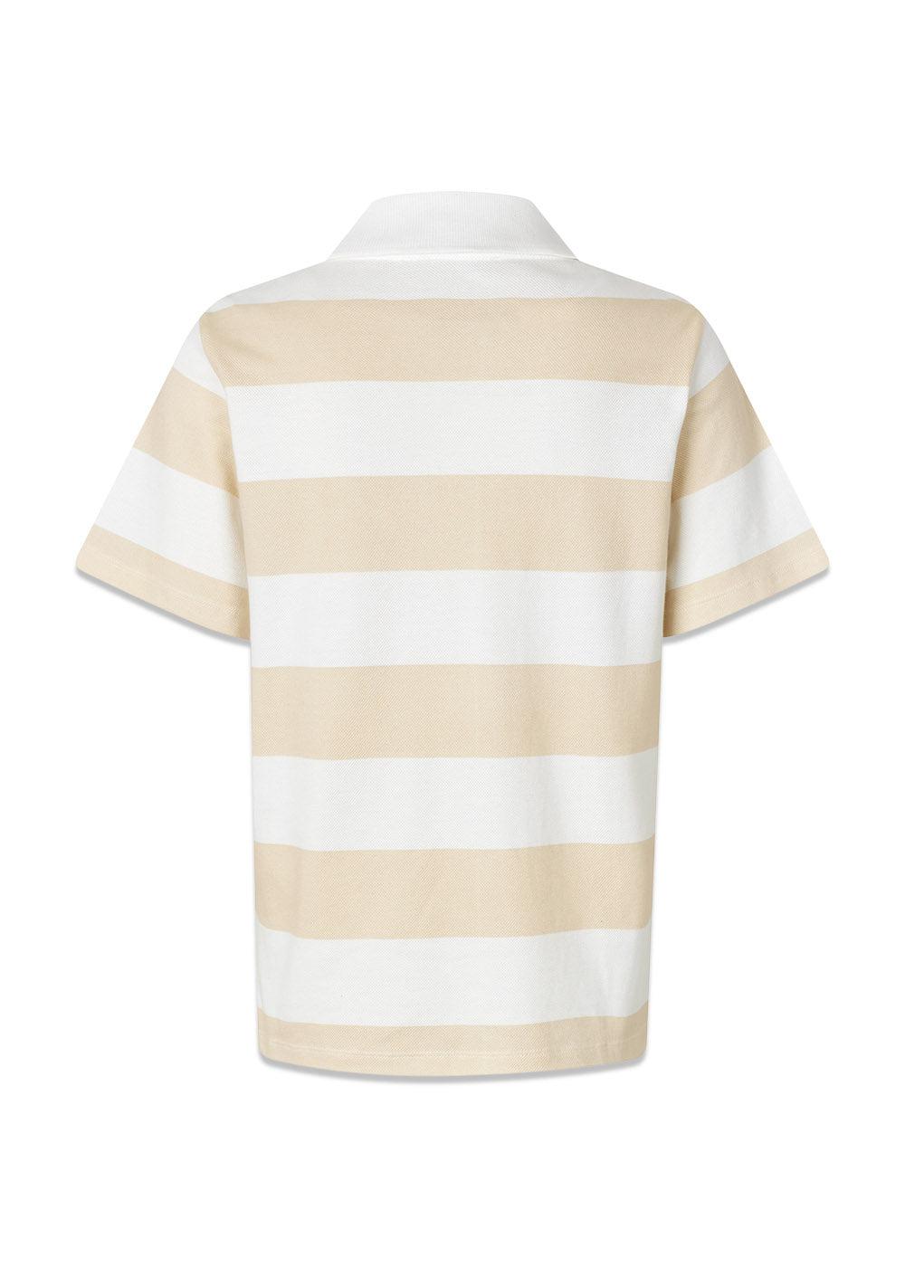 Nobumd polo - Beige Stripe - Image 2