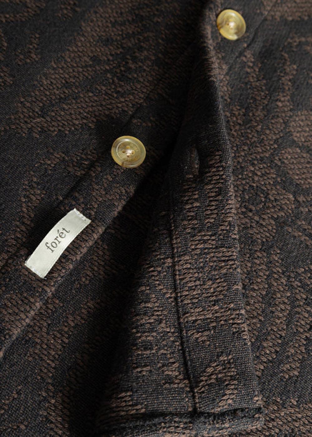 MAP JACQUARD SHIRT - Cold Brown - Image 3