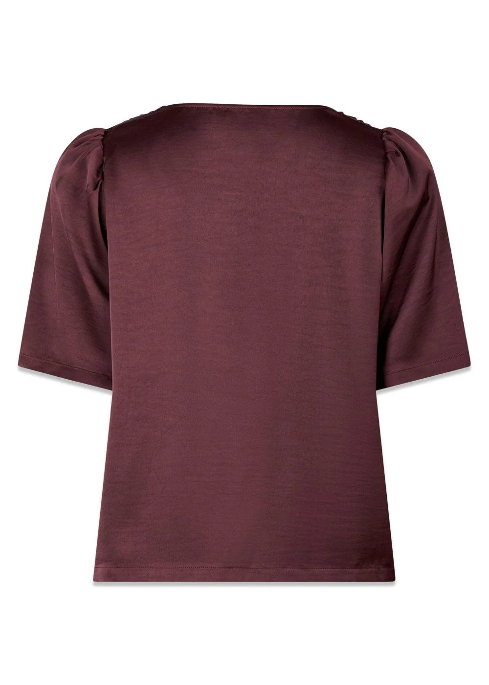 Largo Heavy Sateen Blouse - Burgundy - Image 2