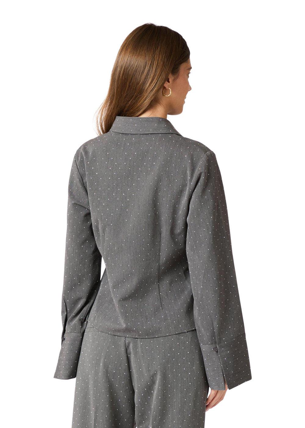 Rosa Bedazzled Shirt - Grey - Image 6