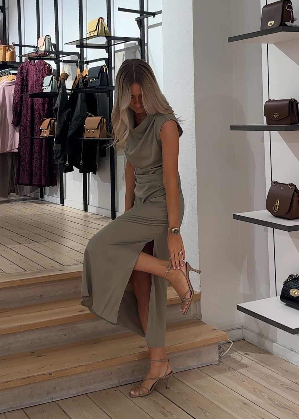 Tailormd dress - Moss Gray - Image 8
