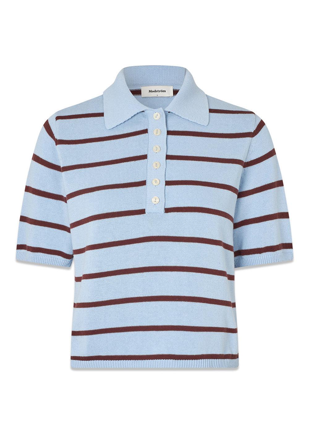 Malvamd SS stripe polo - Cashmere Blue Andorra Stripe