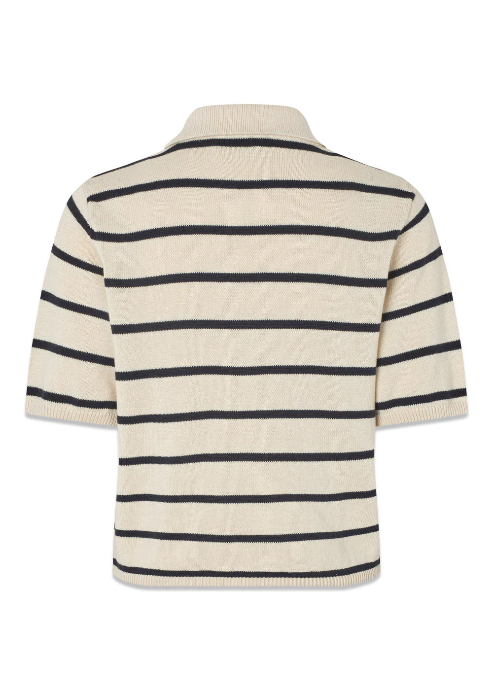 Malvamd SS stripe polo - Summer Sand Navy Stripe - Image 2