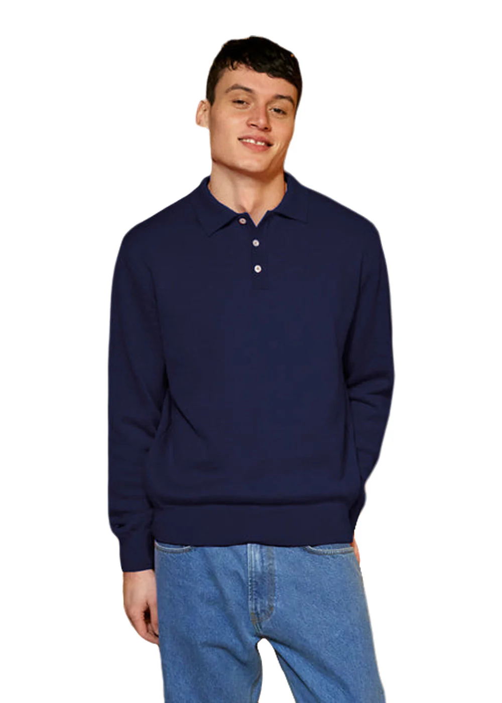 BASE MERINO POLO KNIT - Navy - Image 3