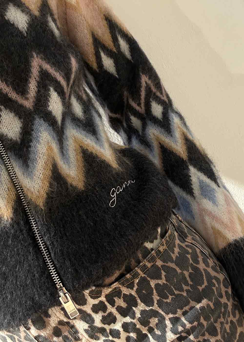 Fine Brushed Alpaca Cardigan - Black - Image 6