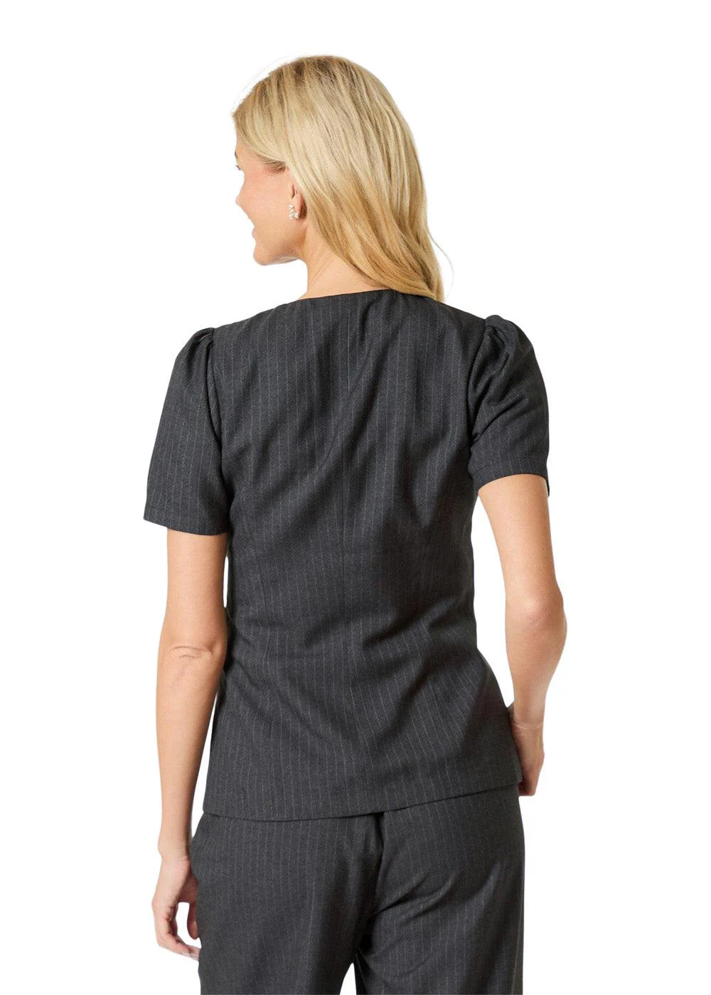 Jules Pinstripe Blouse - Antracit - Image 4