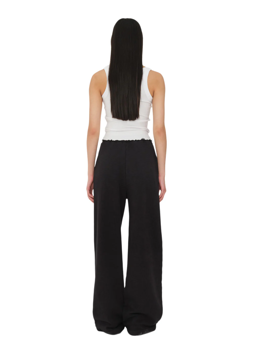 Washed Heavy Sweatpants - Black - Image 6