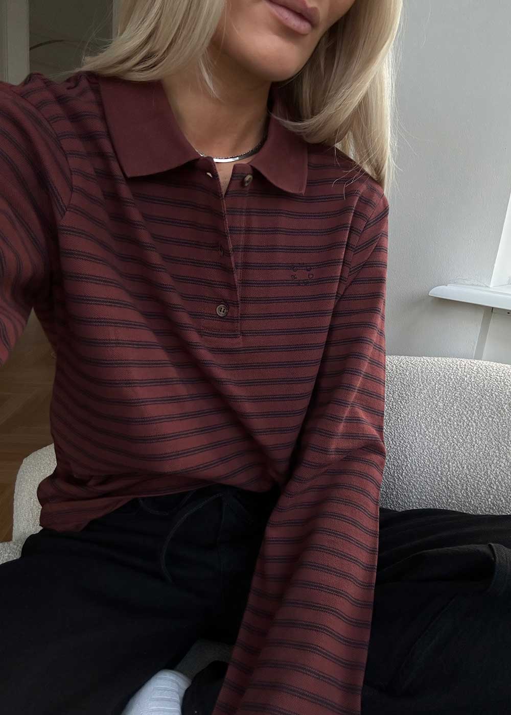 Nobumd LS polo - Andorra Navy Stripe - Image 4