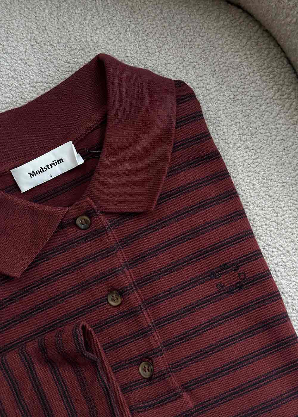 Nobumd LS polo - Andorra Navy Stripe - Image 5