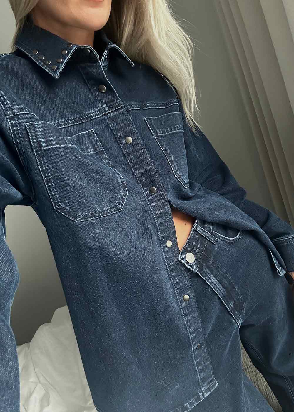 LuccaMD shirt - Dark Indigo Denim - Image 2