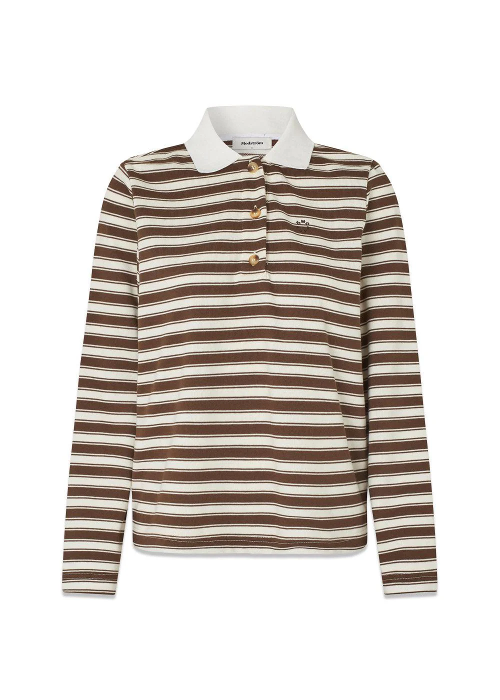 Typemd LS polo - Chocolate Chip Stripe