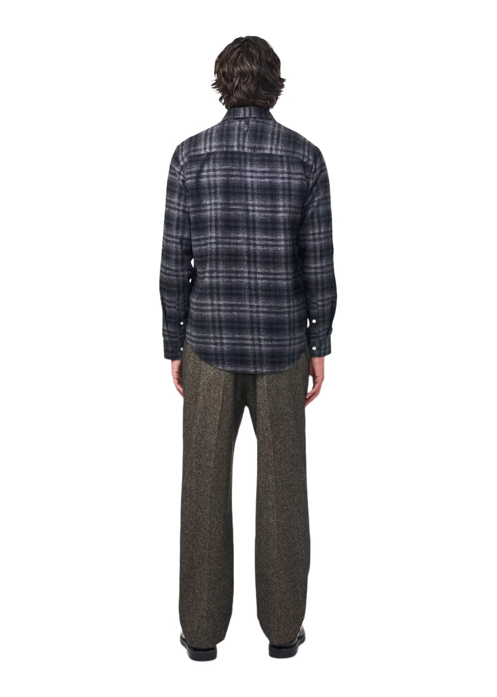 Arne Shirt 5166 - Dark Grey Check - Image 3