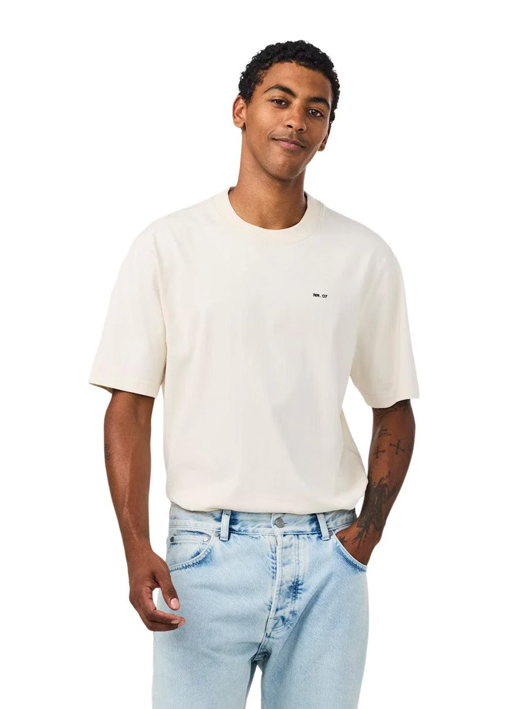 Adam EMB T-Shirt 3209 - Ivory - Image 2