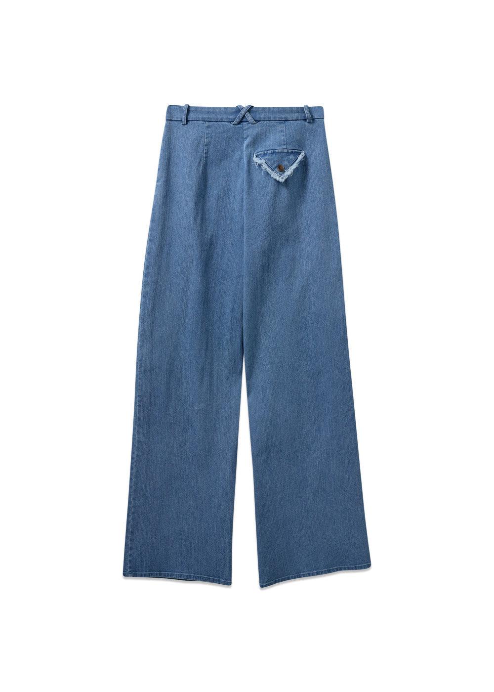 Merci Wide Pants - Medium Blue - Image 3