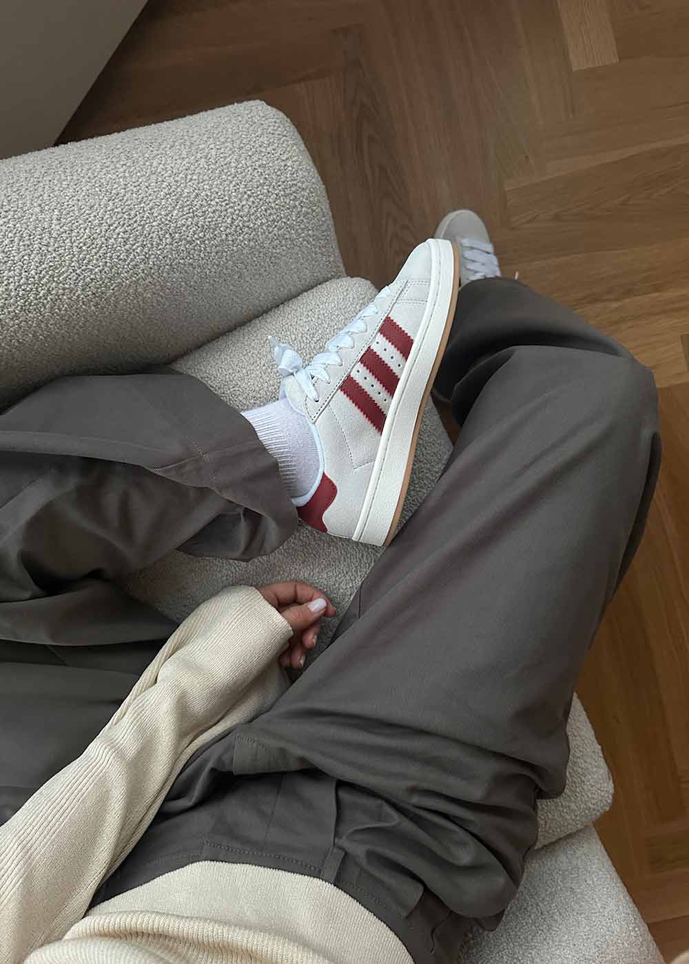 CAMPUS 00s W - Crystal White / Core White / Preloved Ruby - Image 3