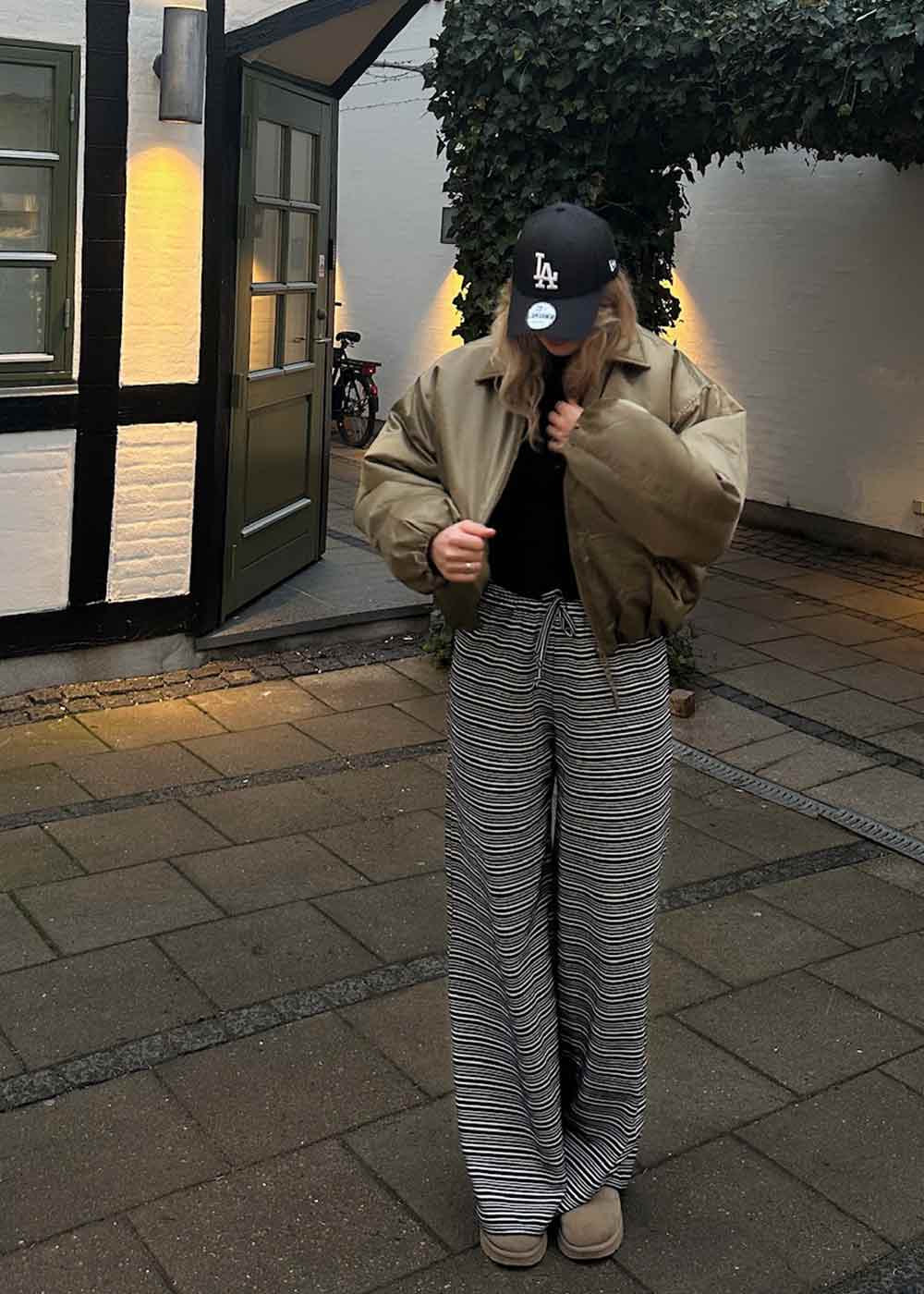 Steffi Pants - Black/Off White Stripe - Image 2