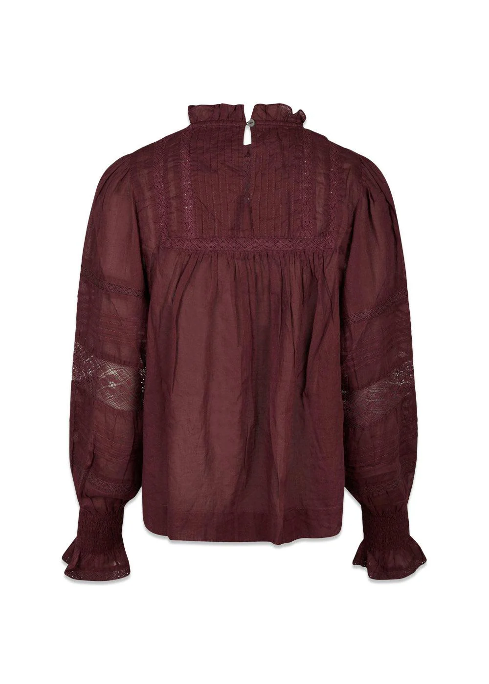 Ebba S Voile Blouse - Burgundy - Image 2