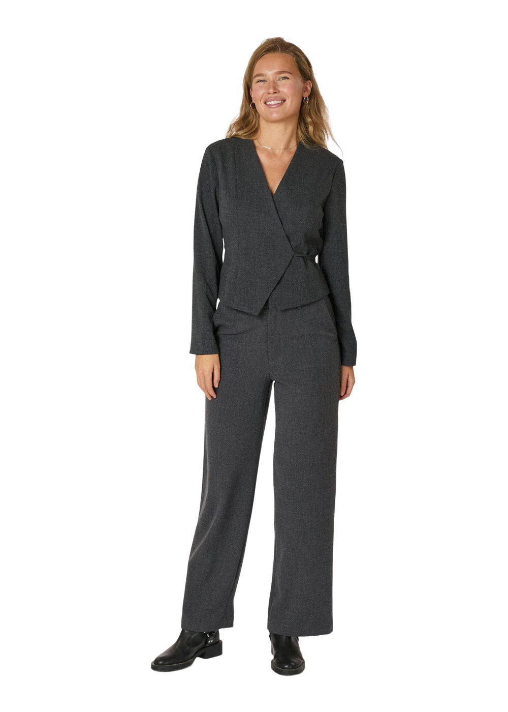 Simmi Wrap Blouse - Antracit - Image 3