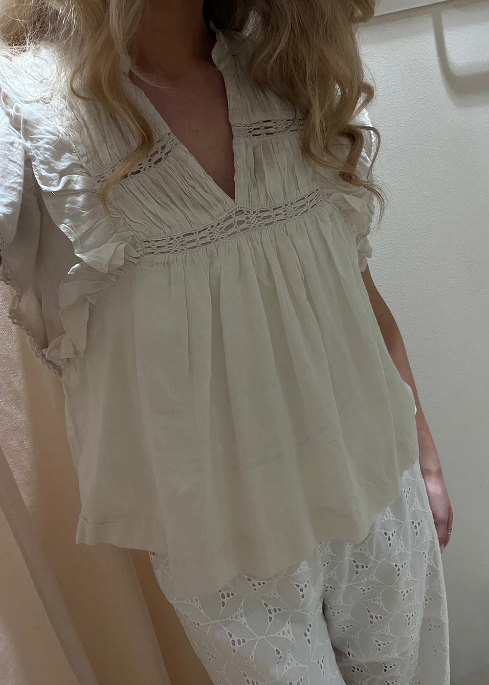 Siama S Voile Blouse - White - Image 2
