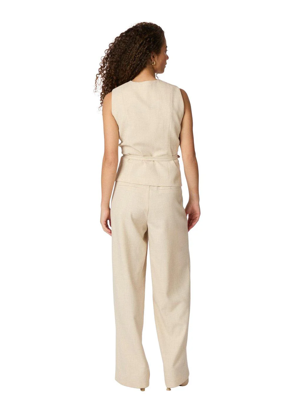 Samara Melange Waistcoat - Beige Melange - Image 5