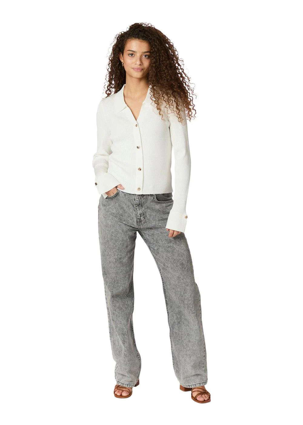 Ylvie Knit Blouse - Off White - Image 3