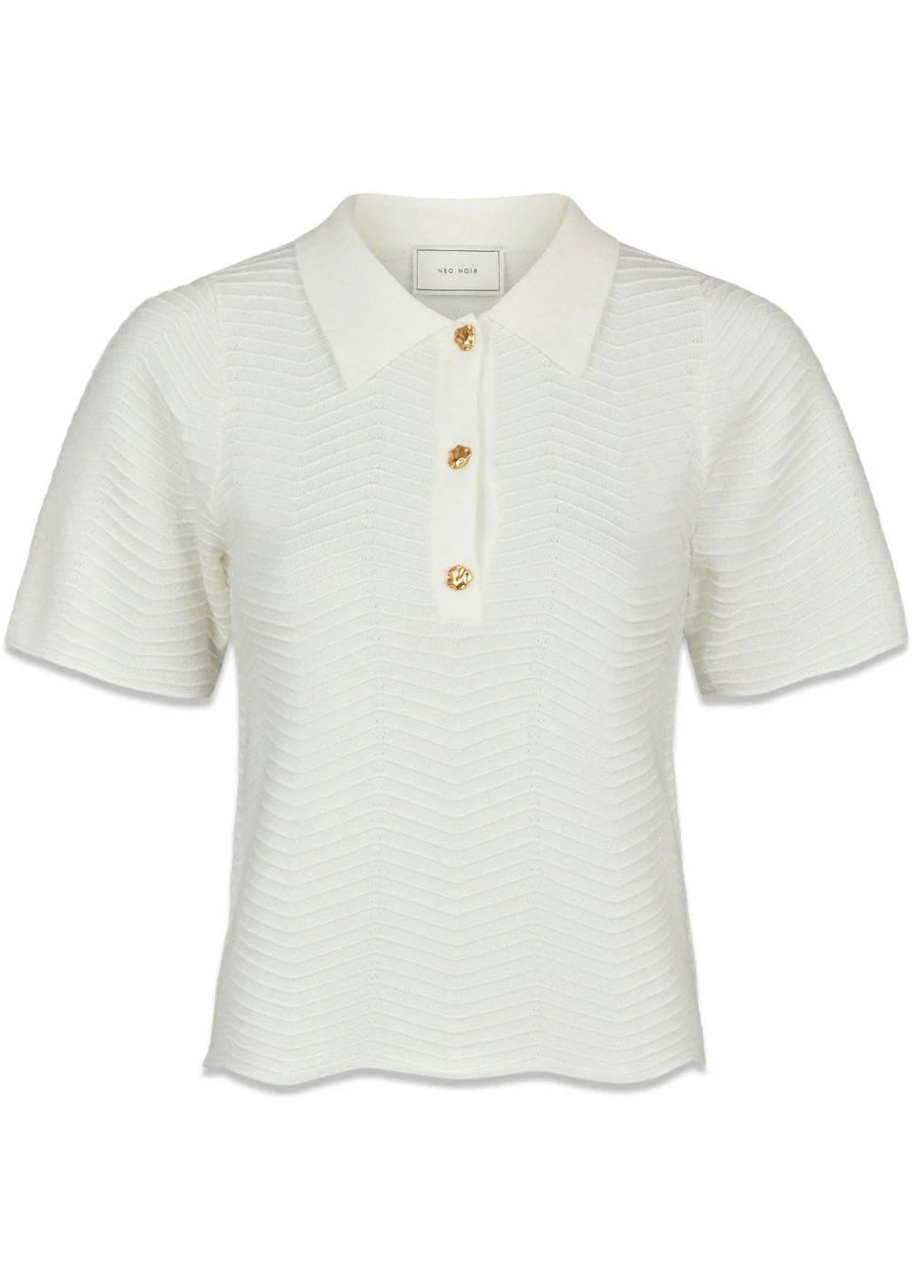 Soko Wave Knit Tee - Off White