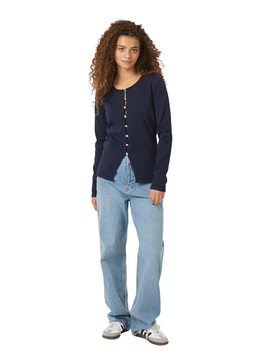 Teller Knit Blouse - Dark Navy - Image 3