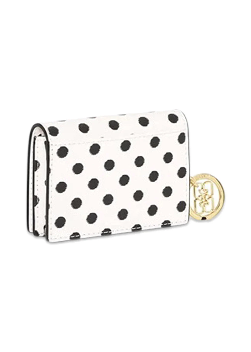 Ganni Bou Card Holder With Flap Print Dots - Egret - Image 3