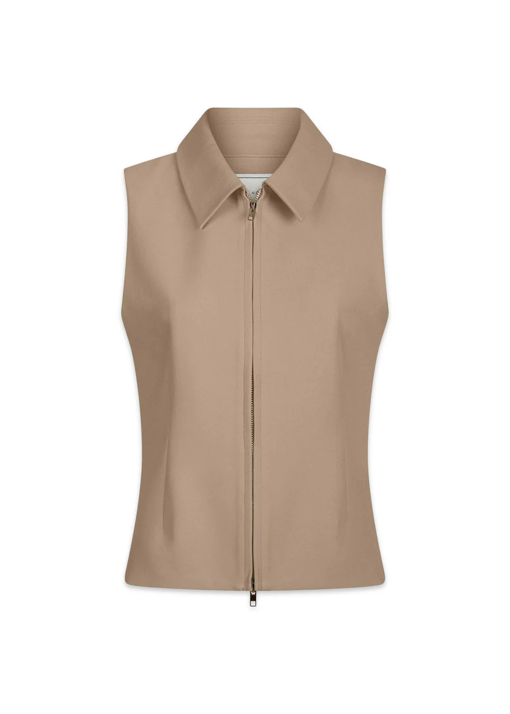 Annabella Structure Waistcoat - Dark Taupe