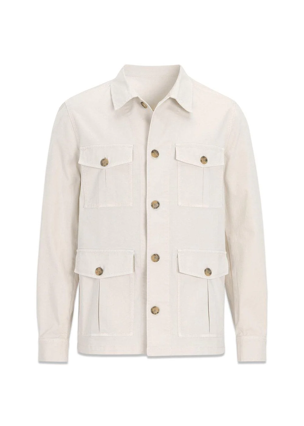 Safari Shirt Jacket - Creme White