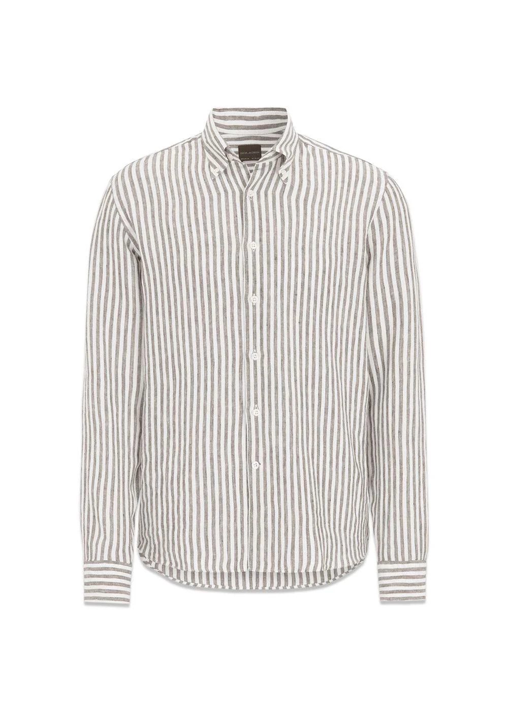 Reg Fit BD Striped Linen Shirt - Basket Beige