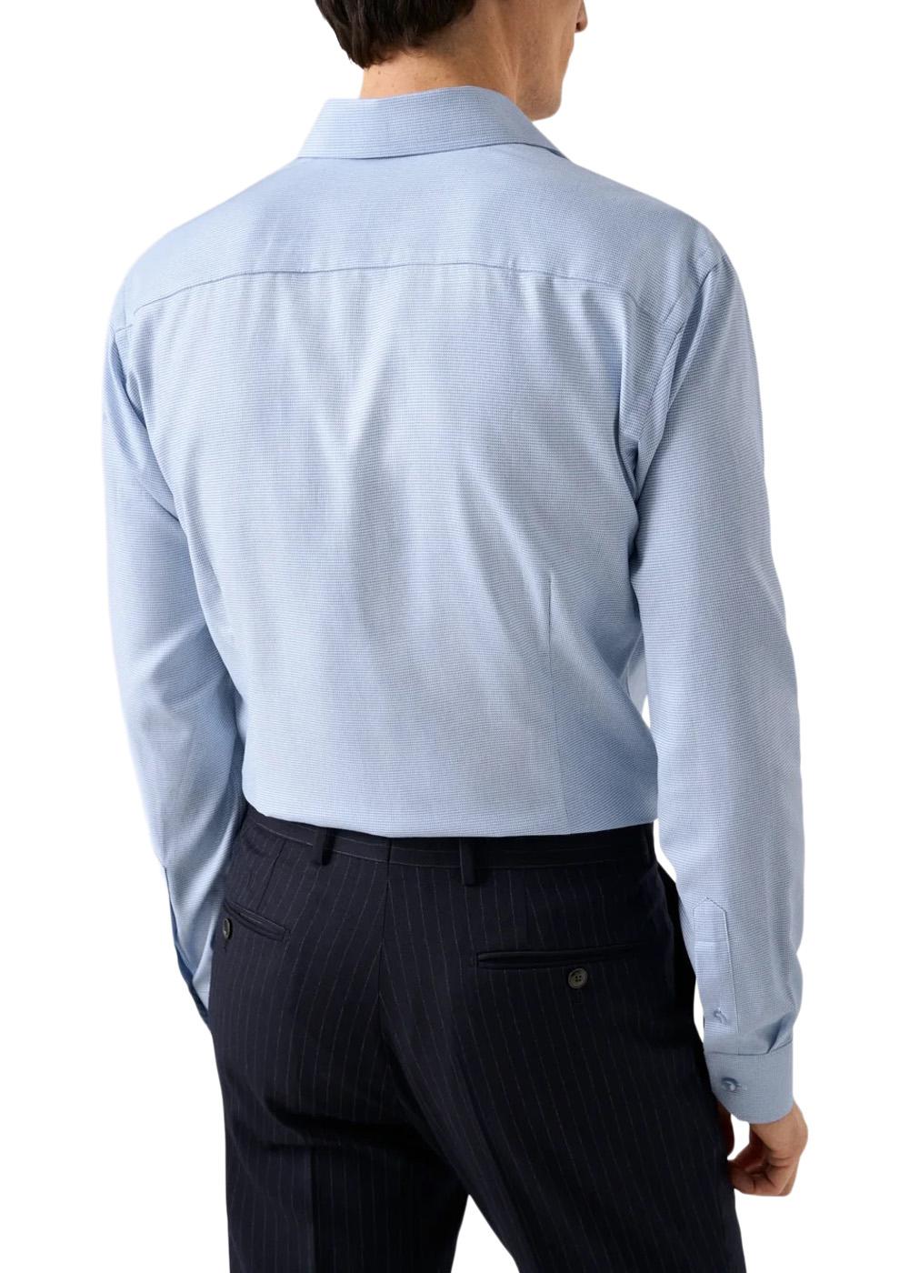 Slim Semi Solid Effect Dobby Shirt - Light Blue - Image 3