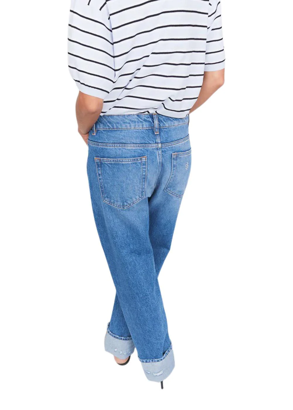 Darcy Distressed Jeans - Washed Blue - Image 2