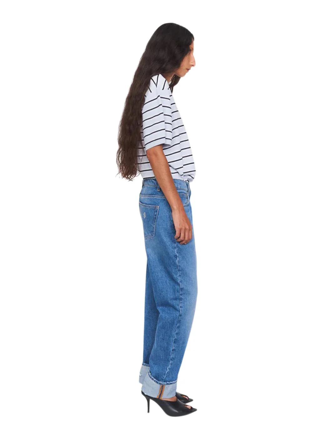 Darcy Distressed Jeans - Washed Blue - Image 3