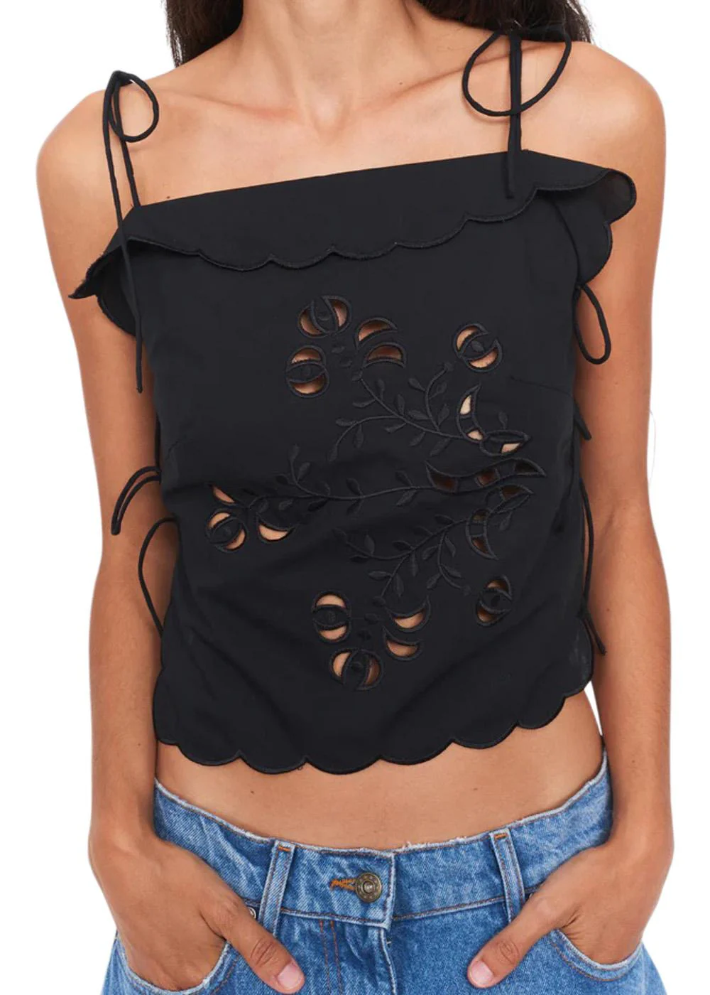 Kirsten Tie Top - Black - Image 3